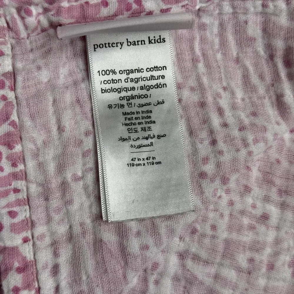 Lilly Pulitzer Pink Organic Cotton Swaddling Blanket 47x47 Pottery Barn Girls